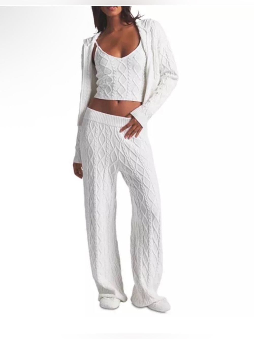 SKIMS Snow Bunny Shop Cableknit Pants RARE NWT​ - Picture 4 of 5
